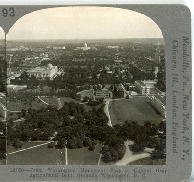 View Of Washington, D.C. From Wash. Monument-Keystone Ed. Set Stereoview #93