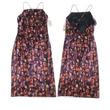 Jason Wu Midi Dress Floral Watercolor Womens Size Medium Open Back Wedding Guest