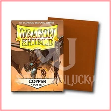 Copper 100 Matte Dragon Shield Sleeves Standard Size🐉for Pokemon MTG DBS