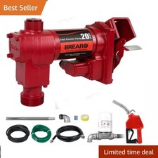 12V 20 GPM Fuel Transfer Pump Diesel Gas Gasoline Kerosene w/ Particulate Filter