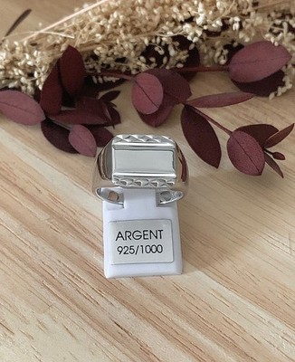 Bague En Argent Massif Rodié Française Des Années 1980 Et Cr