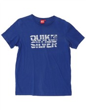 Quiksilver Mens Graphic T-Shirt Top Large Blue Cotton AX10