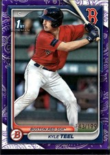 Kyle Teel 2024 Bowman 1st Purple Paisley Rookie RC 143/199 Boston Red Sox