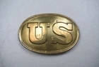 CIVIL WAR U.S. OVAL 'PUPPY PAW' BELT BUCKLE - NON DUG