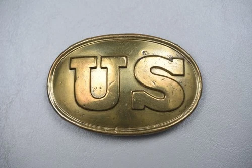CIVIL WAR U.S. OVAL 'PUPPY PAW' BELT BUCKLE - NON DUG