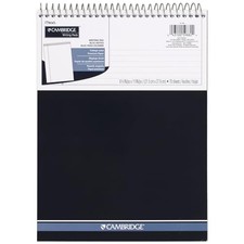 Spiral Notebook, College Ruled Paper, 8-1/2" x 11", 70 Sheets, Top Legal Ruled