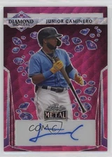 2023 Leaf Metal Diamond Wonders Pink Wave /7 Junior Caminero #DW-JC1 Auto
