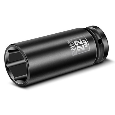 MTO 1/2'' Drive 22mm Deep Impact Socket, 6 Pt. Metric CR-MO 22 mm 