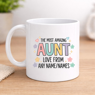 Die tollste Tante Tante von individuellem Namen Familie Liebe Neuheit Tasse Geschenk