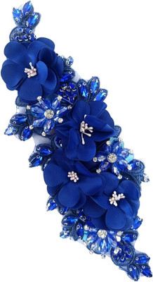 Handmade 3D Flower Embroidery Applique, Rhinestone Applique for Clothes, Beaded