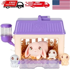 Magical Bunny Mini Interactive Toy Set with 3 Surprise Babies & 20+ Sounds