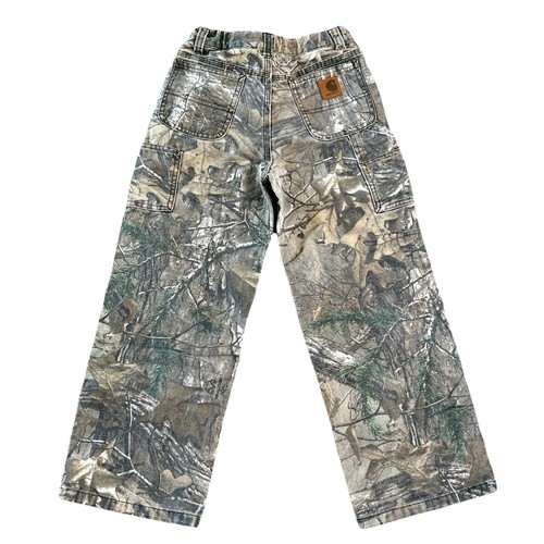 Carhartt Realtree Camo Carpenter Pants (Youth 7) Adjustable Waist Duck Canvas - Picture 7 of 12