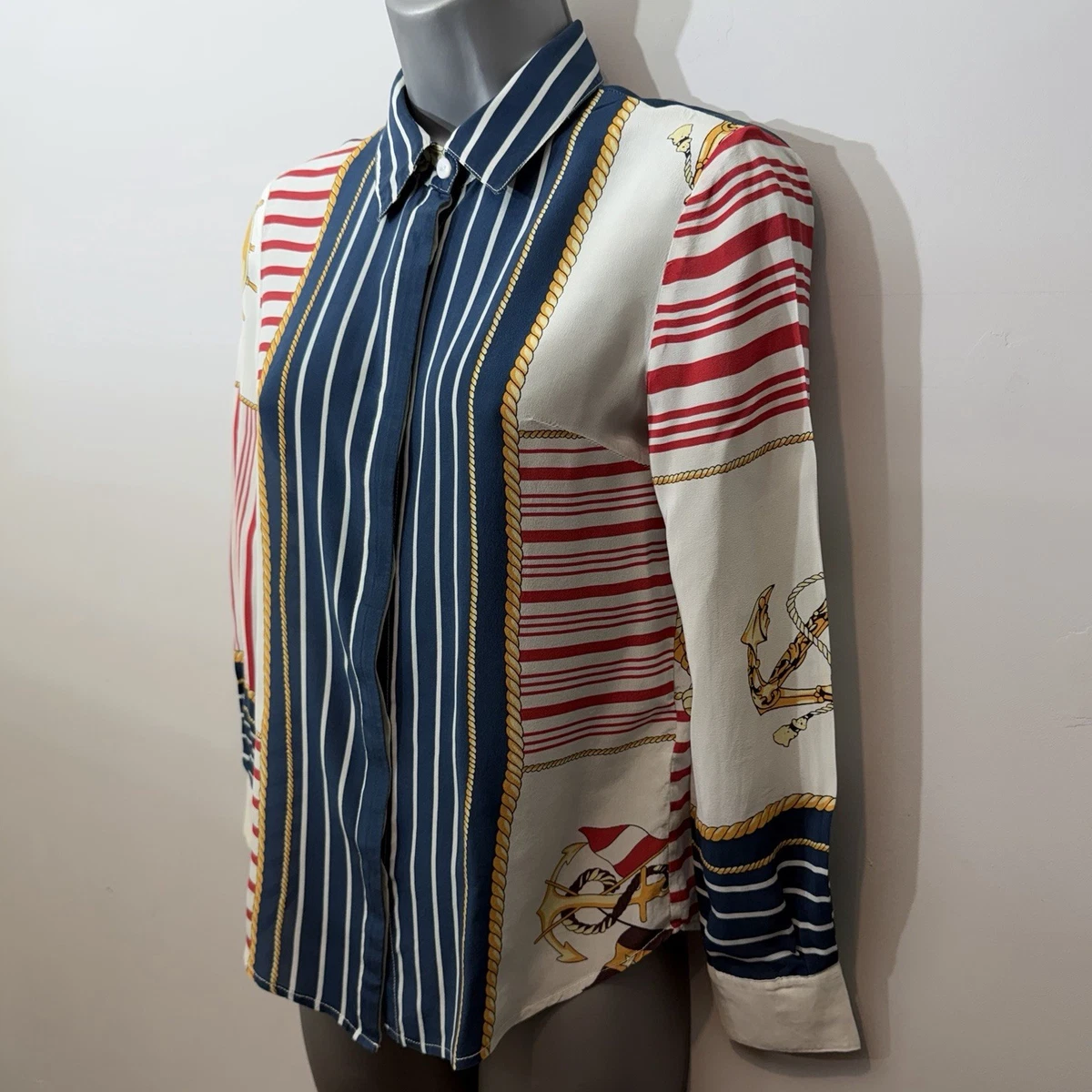 Silk Striped Tops & Shirts for Women for sale | eBay UK