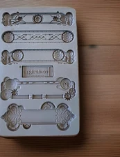 Redesign with Prima Decor Mould Mold RETIRED “Steampunk Plates” Craft Resin