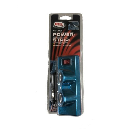 Bell 2 Outlet Power Port Strip Fused Plug Protection 12V w/ On/Off ...