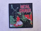 METAL CHURCH, SEW ON BLACK  BORDER WOVEN PATCH