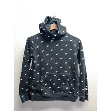 Youth Nike All Over Logo Hoodie Pullover Swoosh Nike Sportswear Kids Large