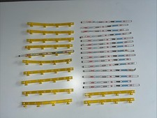 Tyco Vintage Yellow Track Barriers + Cardboard Inserts X12 Slot Car Racing
