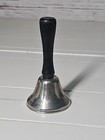 New Listing4" Bell - Silver Tone with Black Wood Handle - Pretty Sound