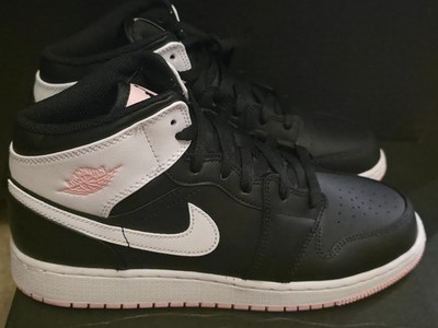 Air Jordan 1 Mid GS 7Y 555112 061 Black White Arctic Punch