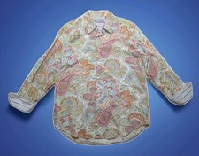 Robert Graham Button Up Size Large Multicolored Paisley Long Sleeve Shirt 24x31