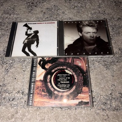 Bryan Adams 3-CD Bundle: Reckless, Waking Up The Neighbours & So Far So Good