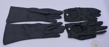2 PAIRS OF VINTAGE WOMAN'S BLACK GLOVES, DRIVING  DRESS, SIZE 7, GIMBELS