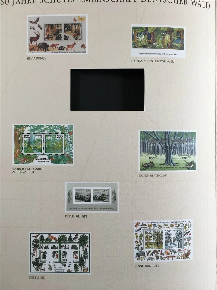 GERMAN POST ART-EDITION 1997/17 BLOCK 38 DEUTSCHER WALD WOOD TREES - Image 3 of 4