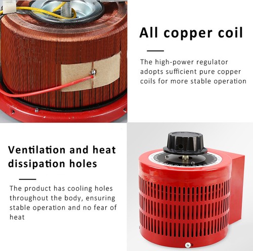 500/1000/2000/3000VA Spannungsregler Metered Variac Variable 0-300V 0-130V - Bild 6 von 21