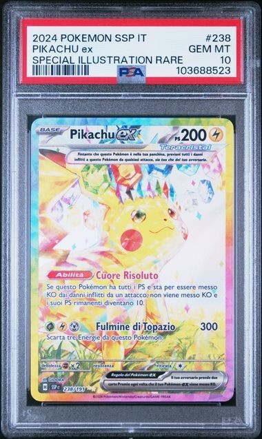 Pokemon PSA 10 Pikachu Ex #238 SSP Special Illustration Rare 2024