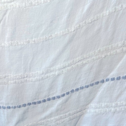 Francesca's Kimono Envolvente Mujer Talla Única Blanco Azul Bordado Rayas Verano - Imagen 10 de 11