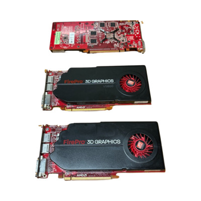 AMD FIREPRO 3D GRAPHICS V5800 1 GB DVI GRAPHICS CARD, 3 IN AUCTION