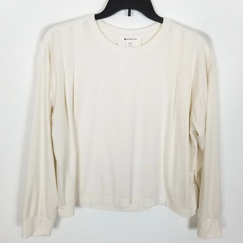 athleta elemental long sleeve pullover athletic shirt