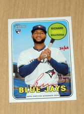 2018 Topps Heritage High Number HHN real one RED autograph auto Richard Urena 69