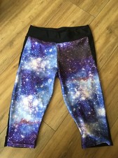 SHORTS CAPRI GALAXI UK SIZE 4-6 COMFY SPORT RUN YOGA POCKET