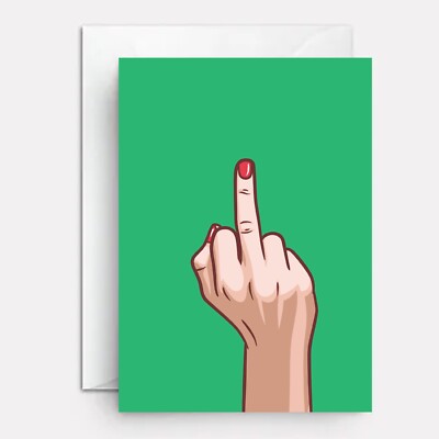 Anonymous revenge greeting card | Digitus Medius