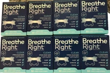BREATHE RIGHT NASAL STRIPS 8 PACKS, LARGE CLEAR FOR SENSITIVE SKIN ( 240 TOTAL )