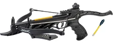 80lbs Self Cocking Pistol Hunting Crossbow Arrows All Black Military 225+FPS
