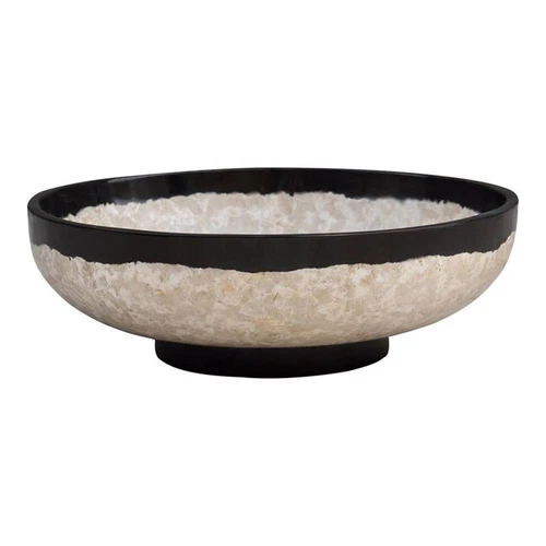 Uttermost Rastia Transitional Resin and Coral Terrazzo Bowl in Beige/Black - Picture 1 of 7