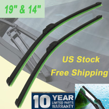 Front Windshield Wiper Blades Window Frameless Wipers 1914 Fits J-hook U-typ Front Windshield Wiper Blades Window Frameless Wipers 1914 Fits J-hook U-typ