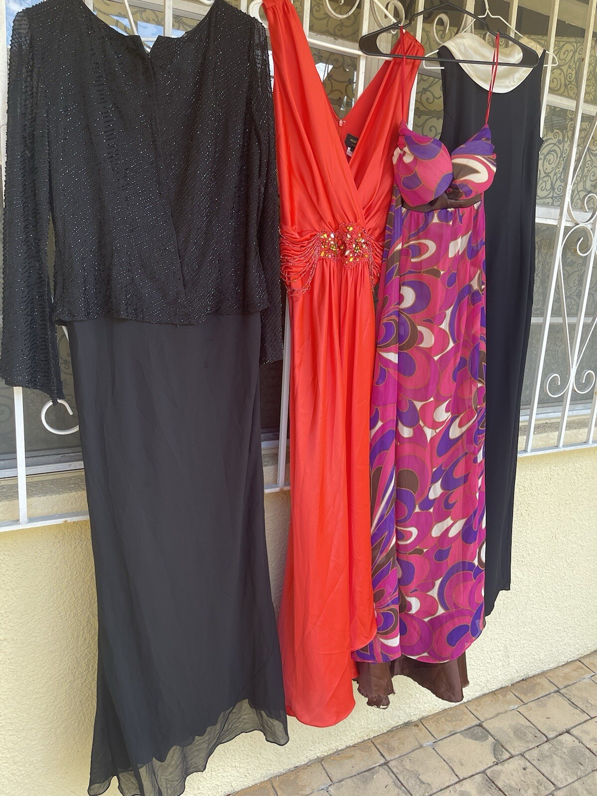 Women’s Evening Gown Lot/Silk /Chiffon Beads /Cre… - image 9