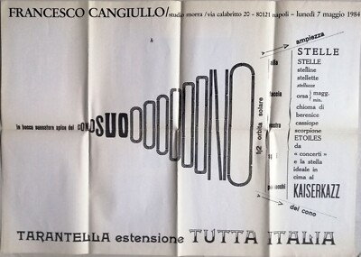 FRANCESCO CANGIULLO - Studio Morra Napoli 1984 / Manifest-Katalog FUTURISMO