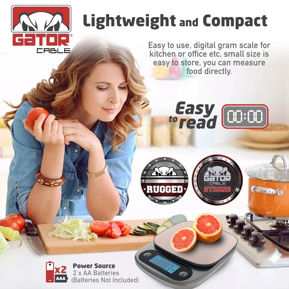 Цифровые кухонные весы пищевые диетические многофункциональные весы 10 000 г 22 фунта x 1 г - Изображение 3 из 4