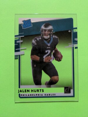2020 Donruss Jalen Hurts RC Clearly Rated Rookie Eagles (B)