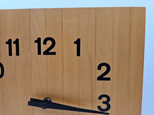 Reloj de Pared Madera Bloque Carnicero Cuadrado MCM Seth Thomas De Colección 11" x 11" - Imagen 4 de 19