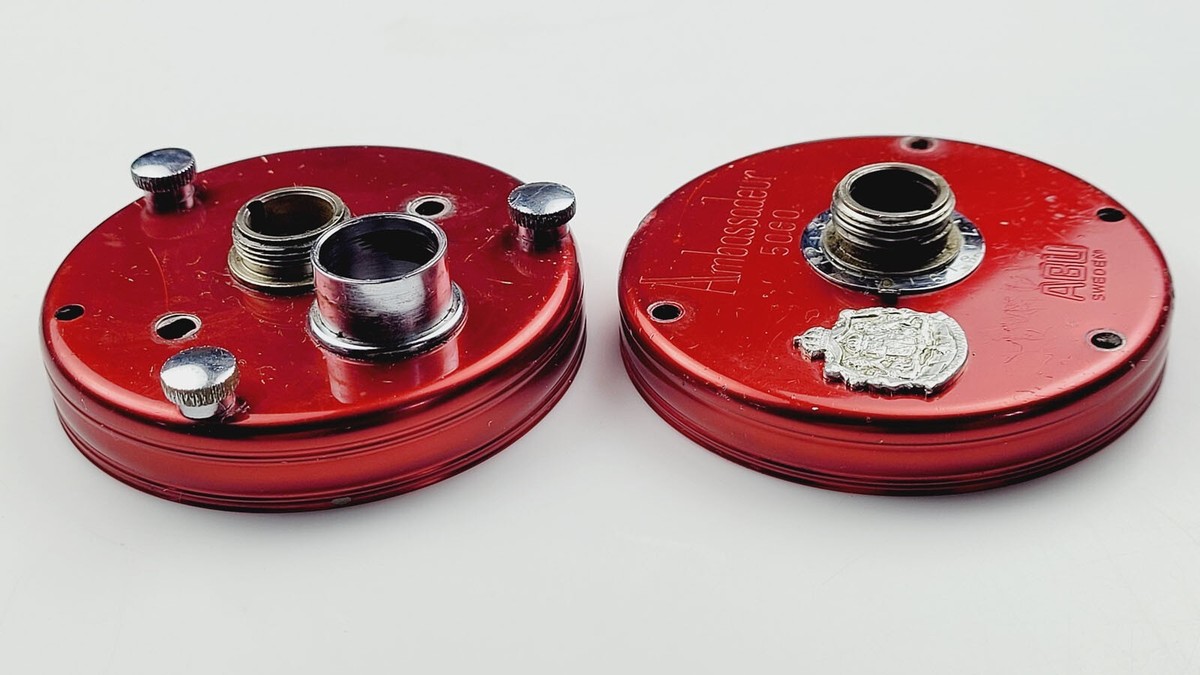 Abu Garcia Ambassadeur 5000 Reel Parts - red side plate set