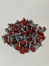 (100) #8 x 1/2 Stainless Steel Hex Washer Head Self Drilling Tapping Screws