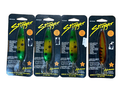 4 of Michigan Stinger 3-3/4'' Fishing Lures Trolling Spoons NIP