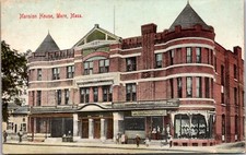 Postcard Mansion House in Ware, Massachusetts