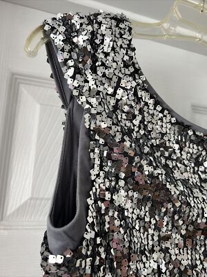 silver sequin tank dress Women's For The Thrill Sequin Sleeveless Shift Mini Dress in Silver